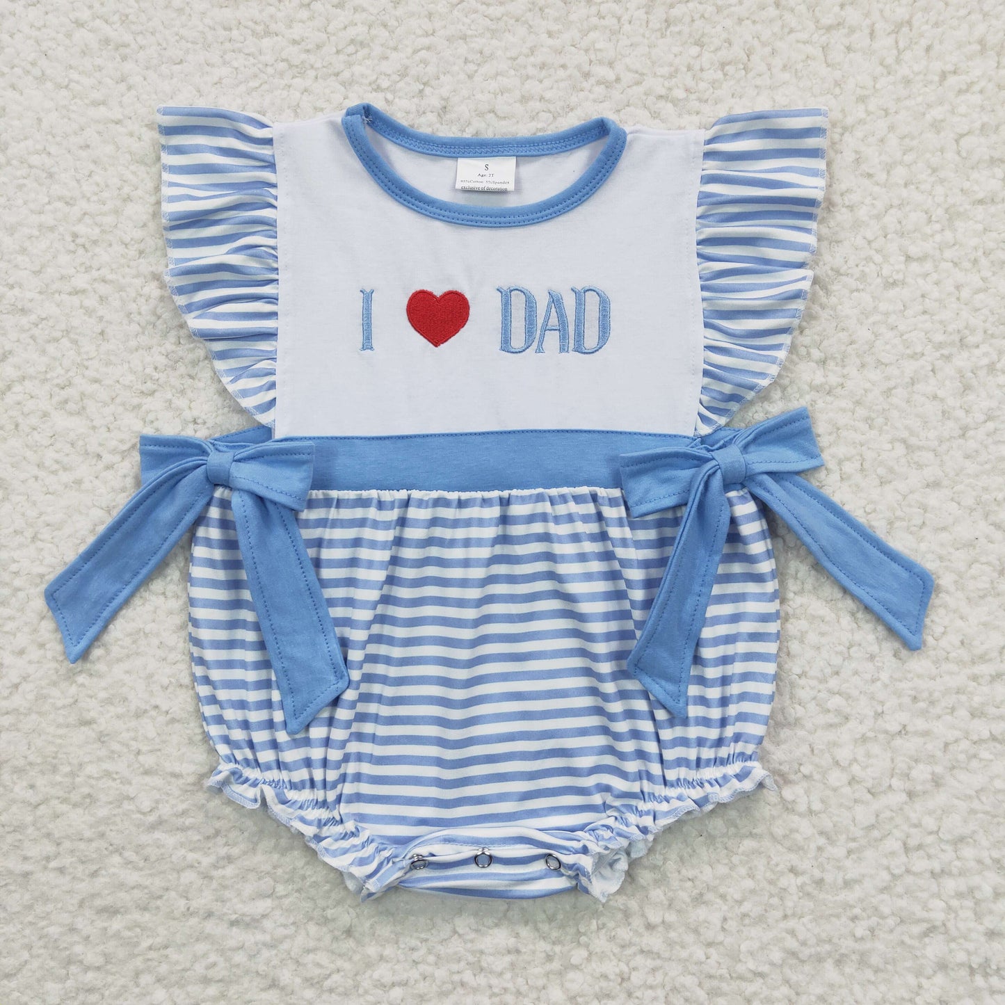 I love dad letter embroidery baby onesies SR0235