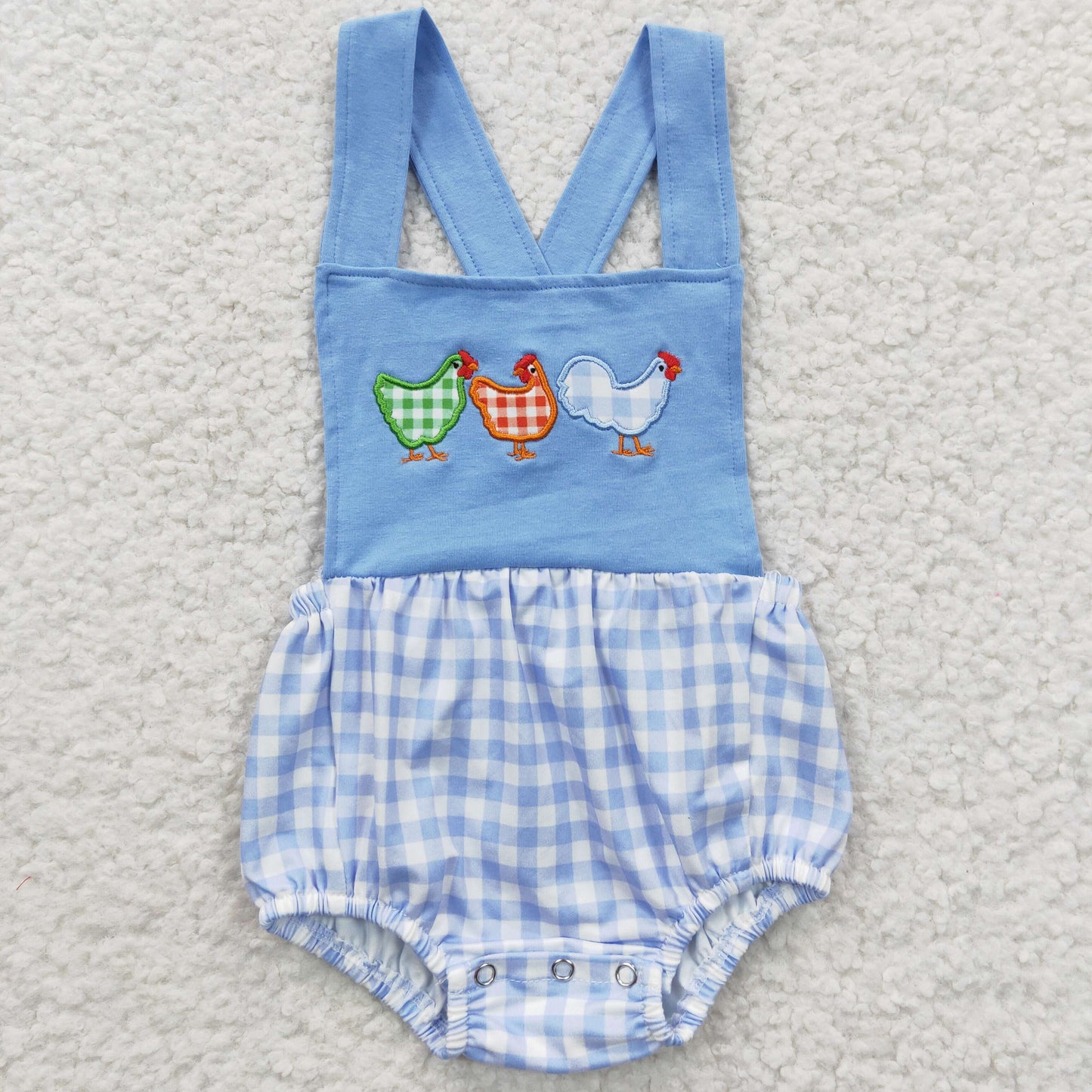 baby boys chook embroidery onesies SR0286