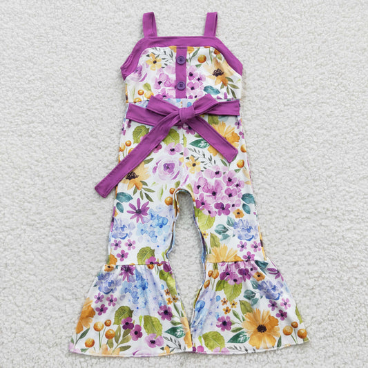 girls purple floral jumpsuit SR0301