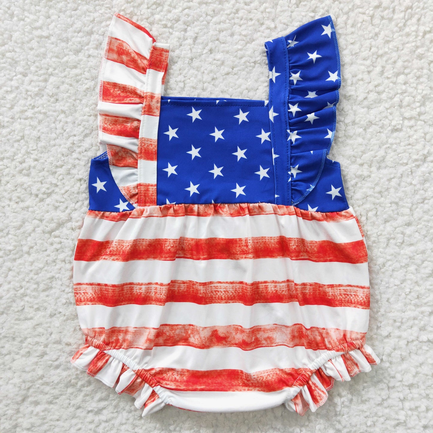 baby 4th of July star stripe romper SR0326