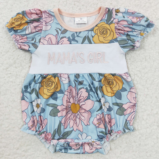 mama's girl letter embroidery onesies SR0344