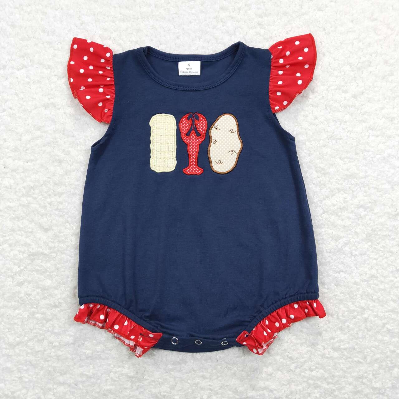 SR0739 baby girl clothes crawfish girl summer bubble