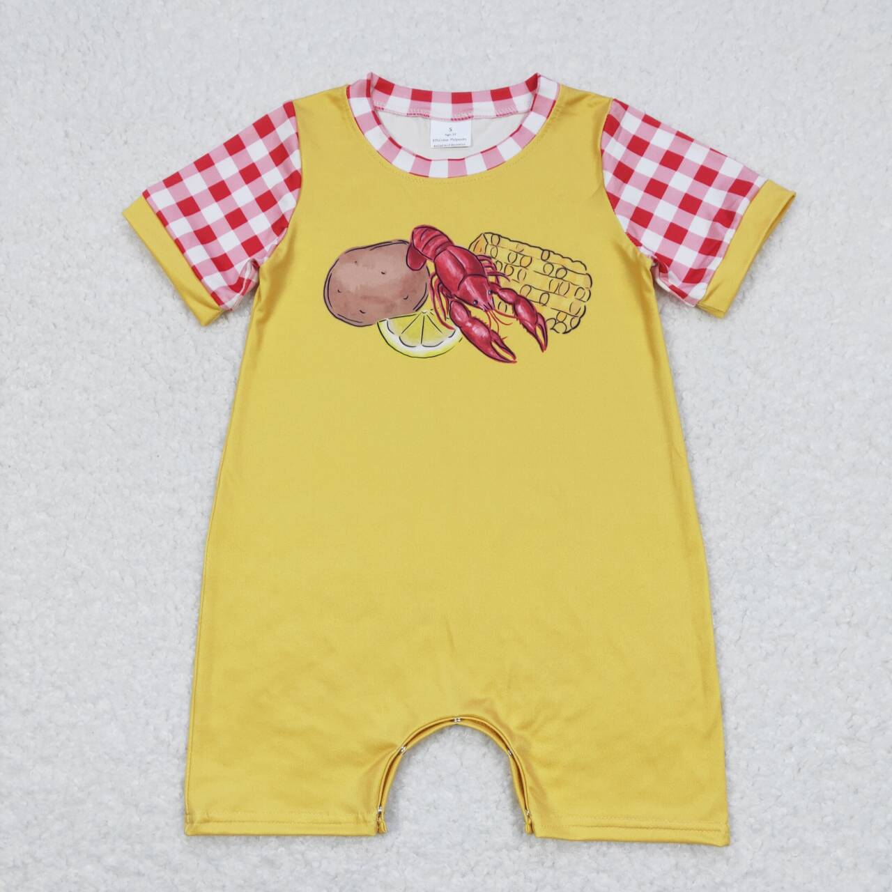 SR0770 baby boy clothes Crayfish boy summer romper toddler summer clothes