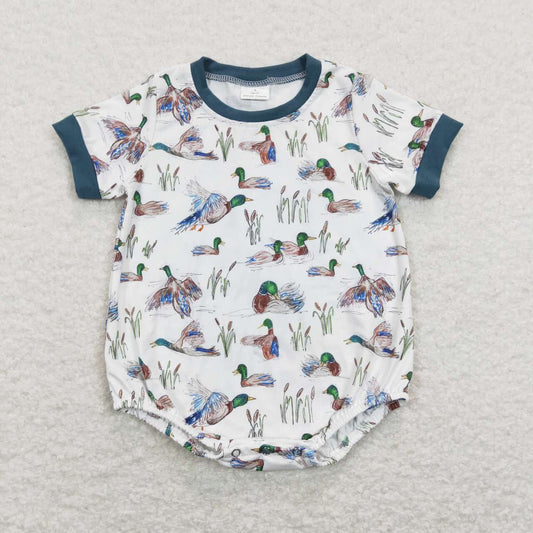 SR0894  baby boy clothes mallard boy summer romper