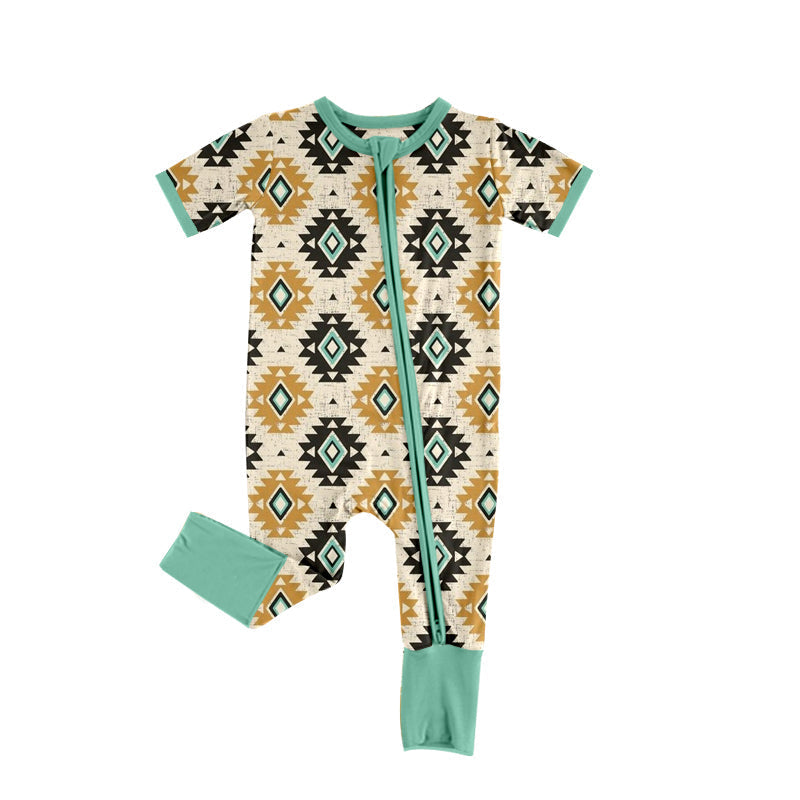 SR0953 pre-order baby boy clothes aztec  boy summer romper