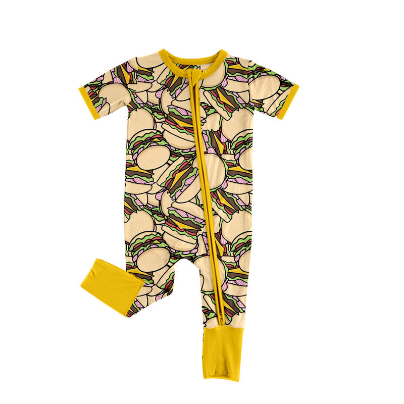 SR0954 pre-order baby boy clothes hamburger boy summer romper