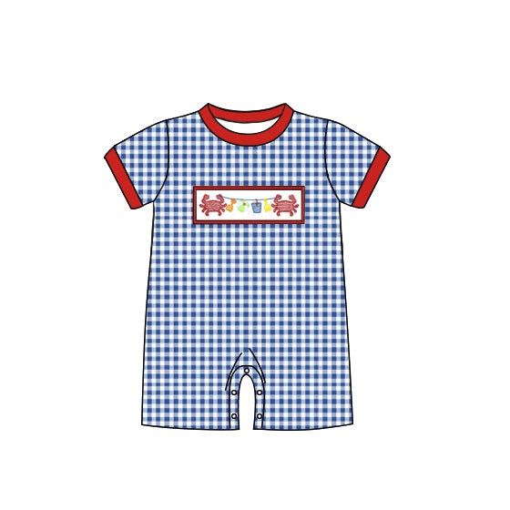 SR1016 pre-order baby boy clothes crab boy summer romper