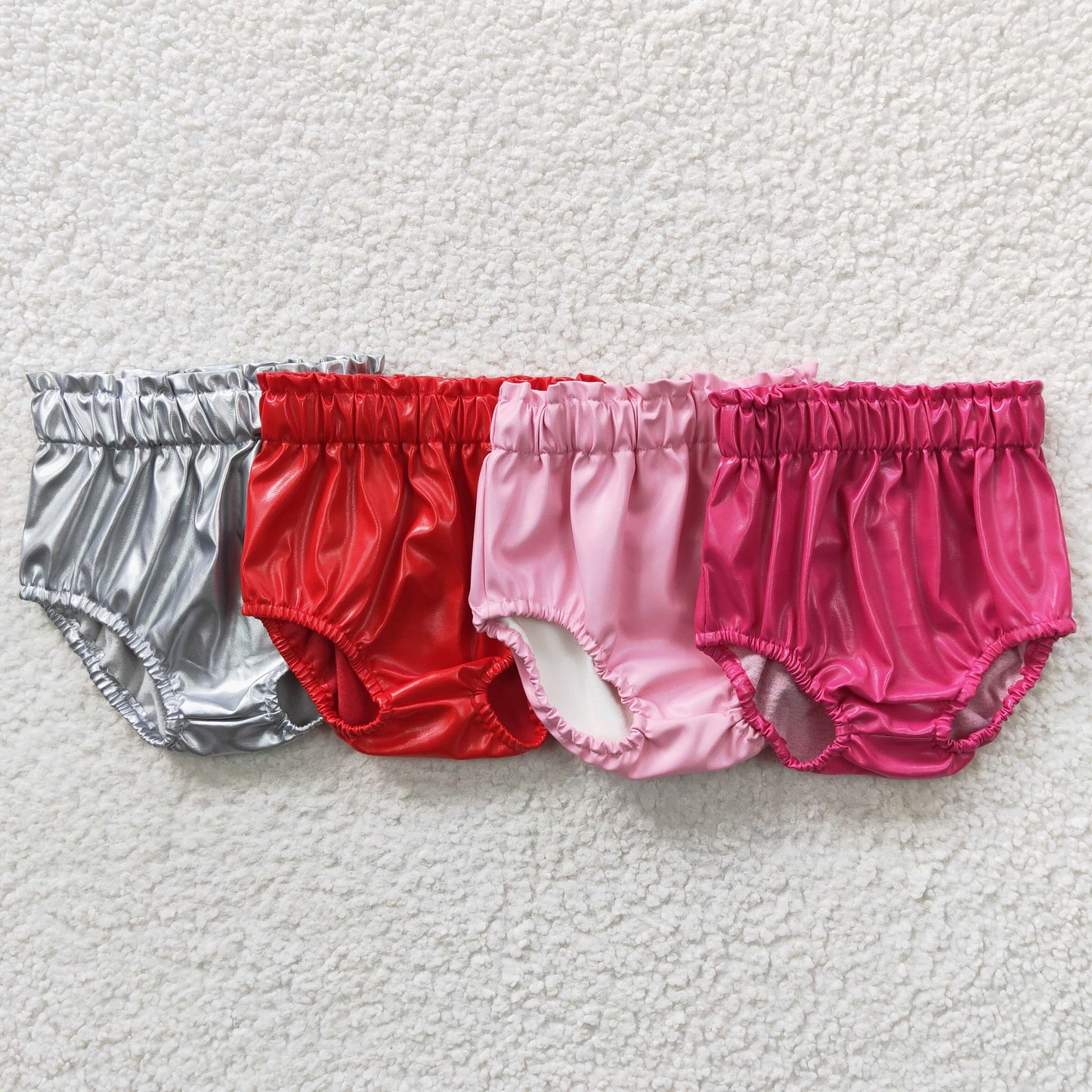 girls pink leather panties SS0050