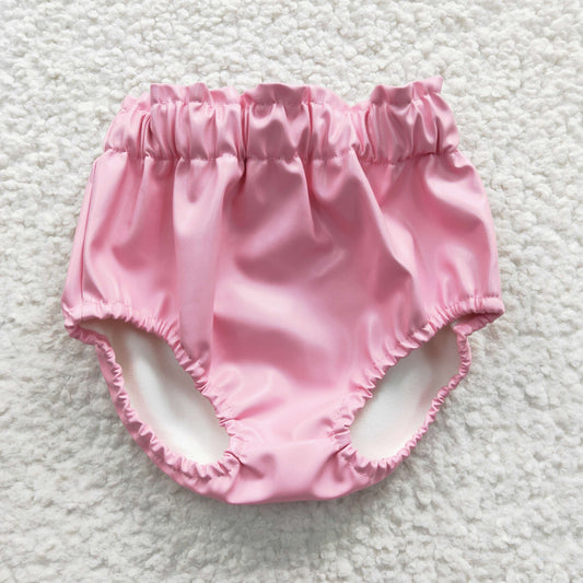 girls pink leather panties SS0050