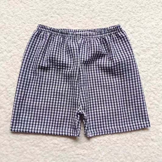 boys black plaid shorts SS0075