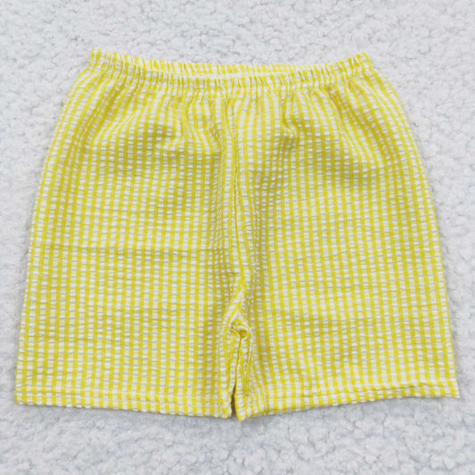 boys yellow plaid shorts SS0077