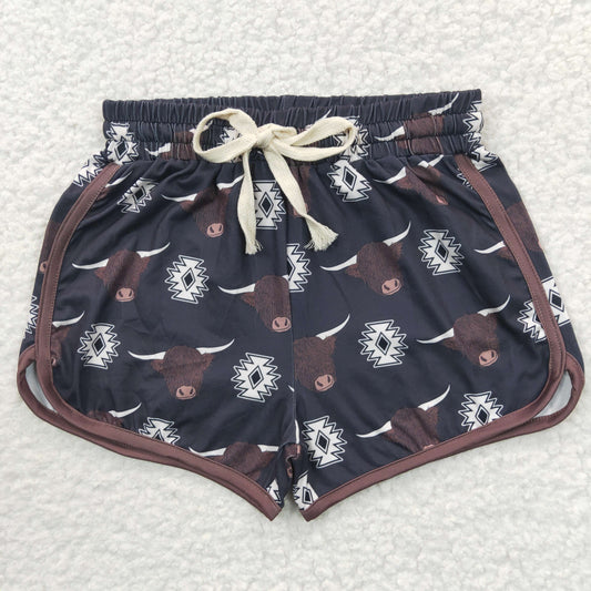 highland cow printed shorts SS0087