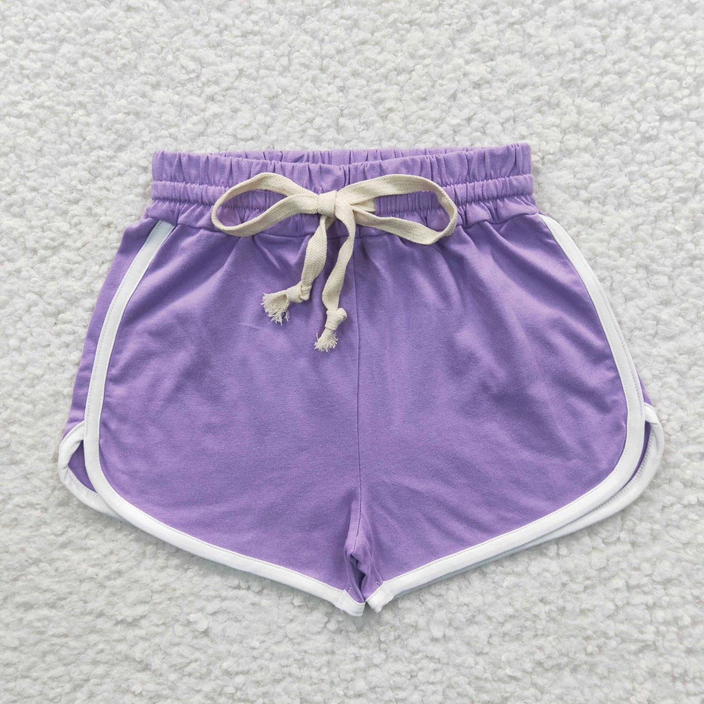 girls purple cotton fitness shorts SS0097