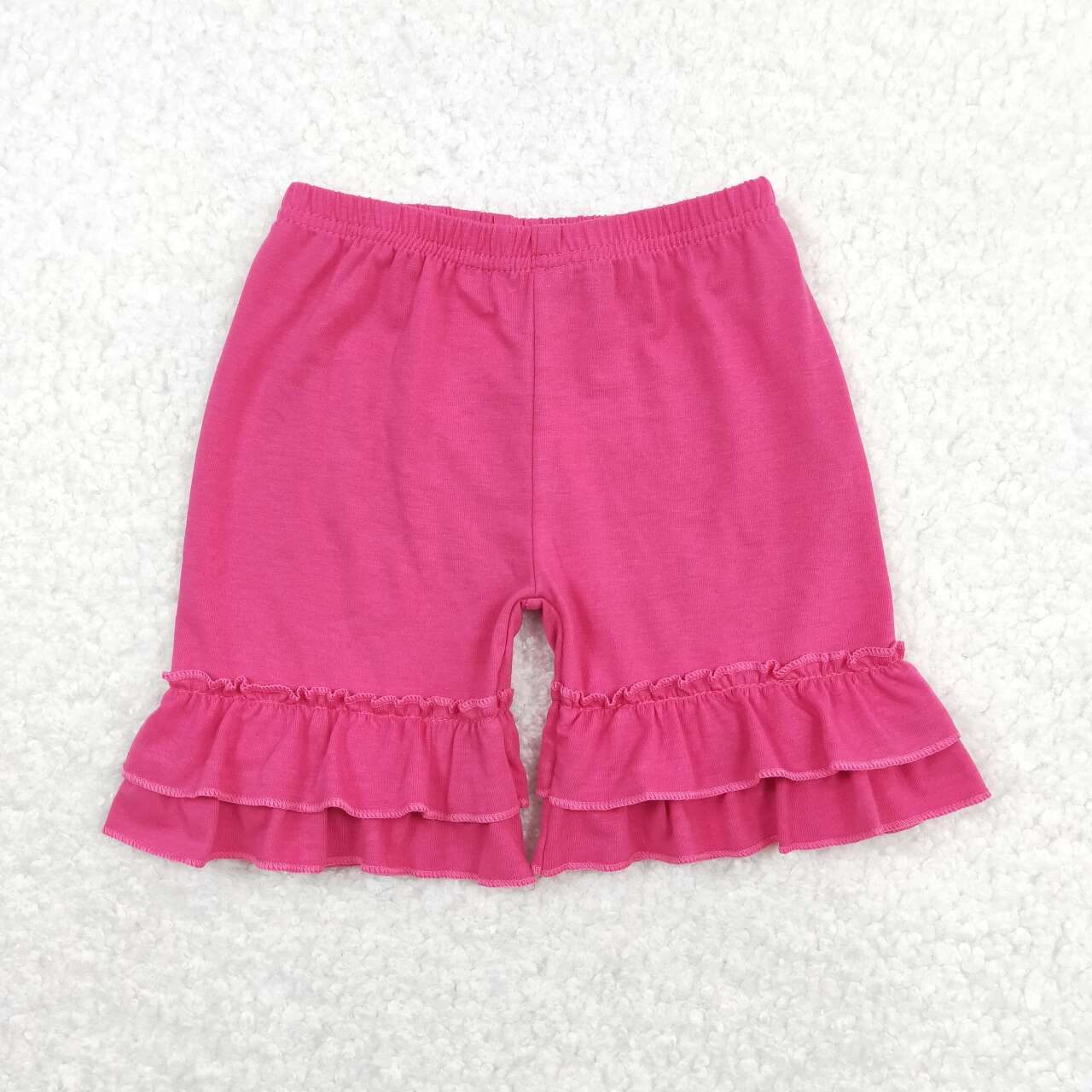 SS0178  toddler clothes pink ruffle girl summer shorts