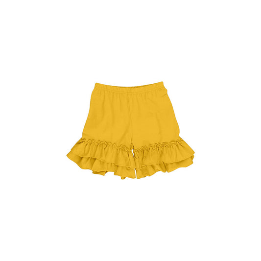 SS0182 pre-order toddler clothes yellow ruffle girl summer shorts