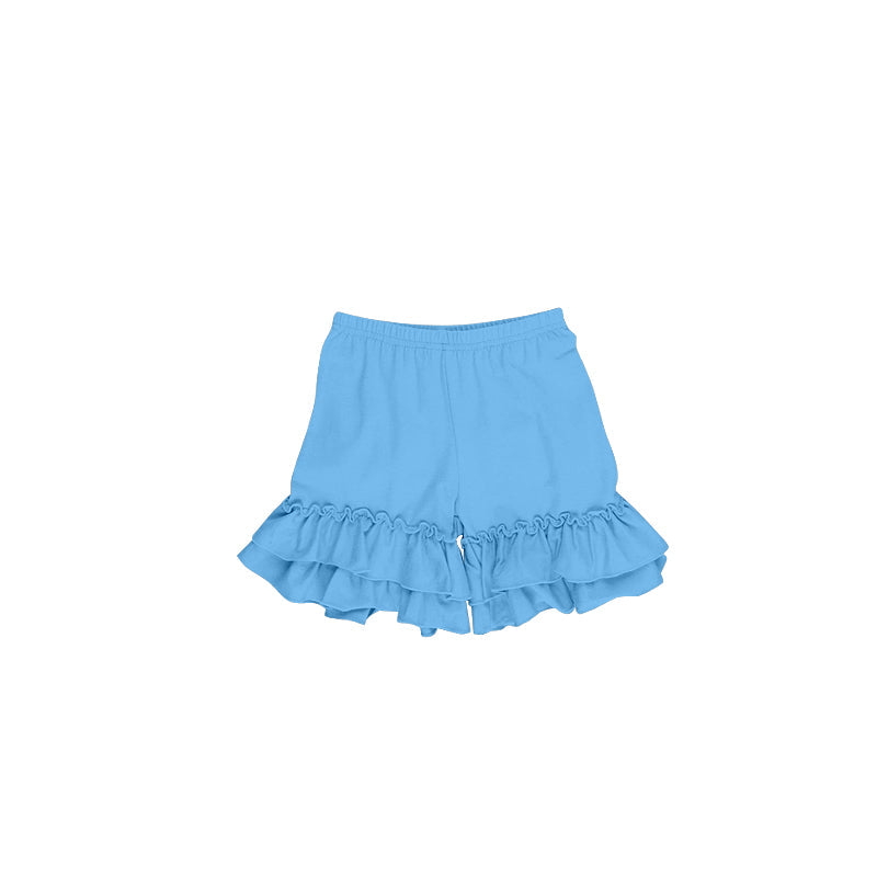 SS0183 pre-order toddler clothes blue ruffle girl summer shorts