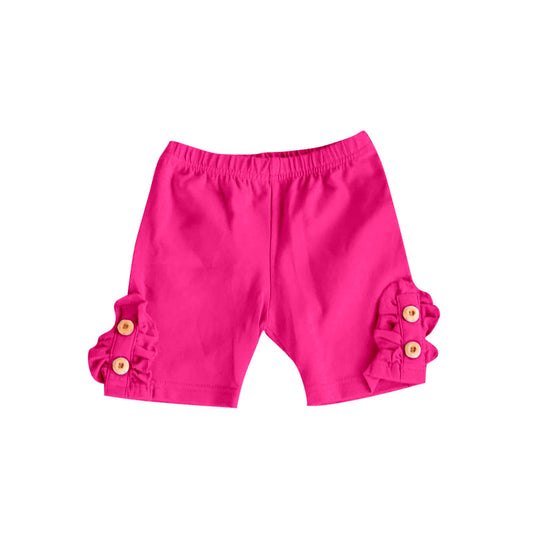 SS0186 pre-order toddler clothes ruffled buttons girl summer shorts