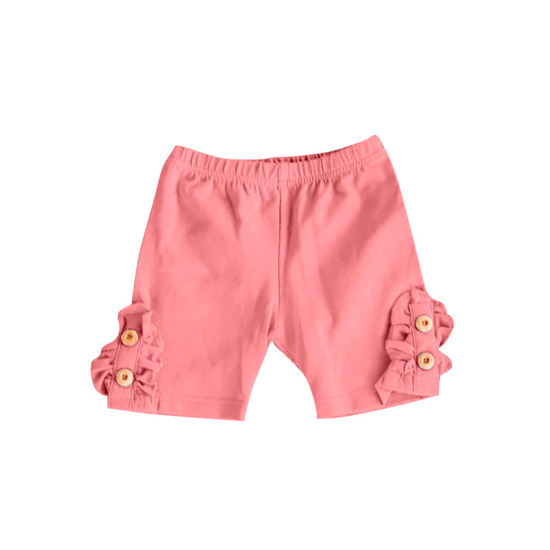 SS0187 pre-order toddler clothes ruffled buttons girl summer shorts