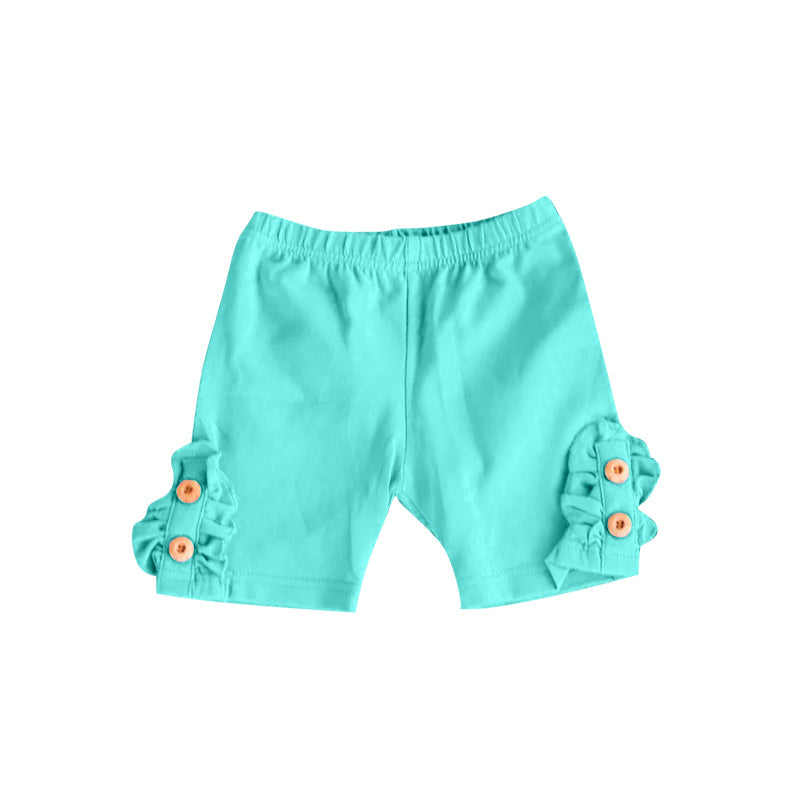 SS0189 pre-order toddler clothes ruffled buttons girl summer shorts