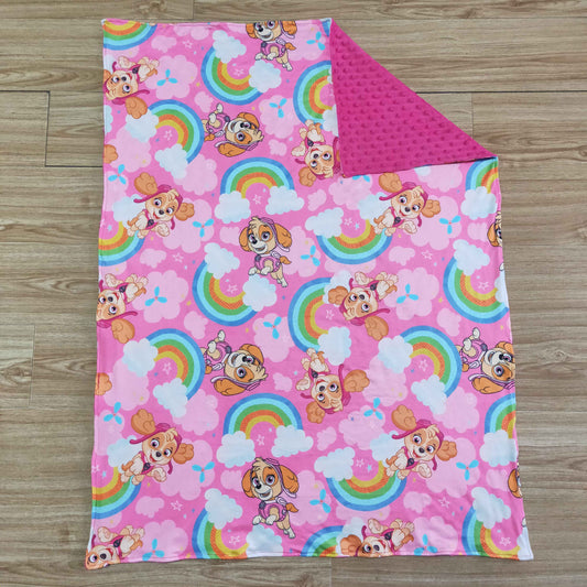 Cartoon dog pink Blanket