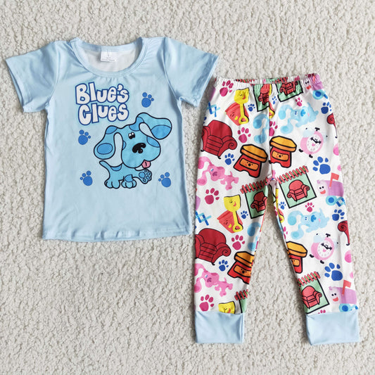 Blue's Clues Blue Dog short sleeve T-shirt legging Pants Set