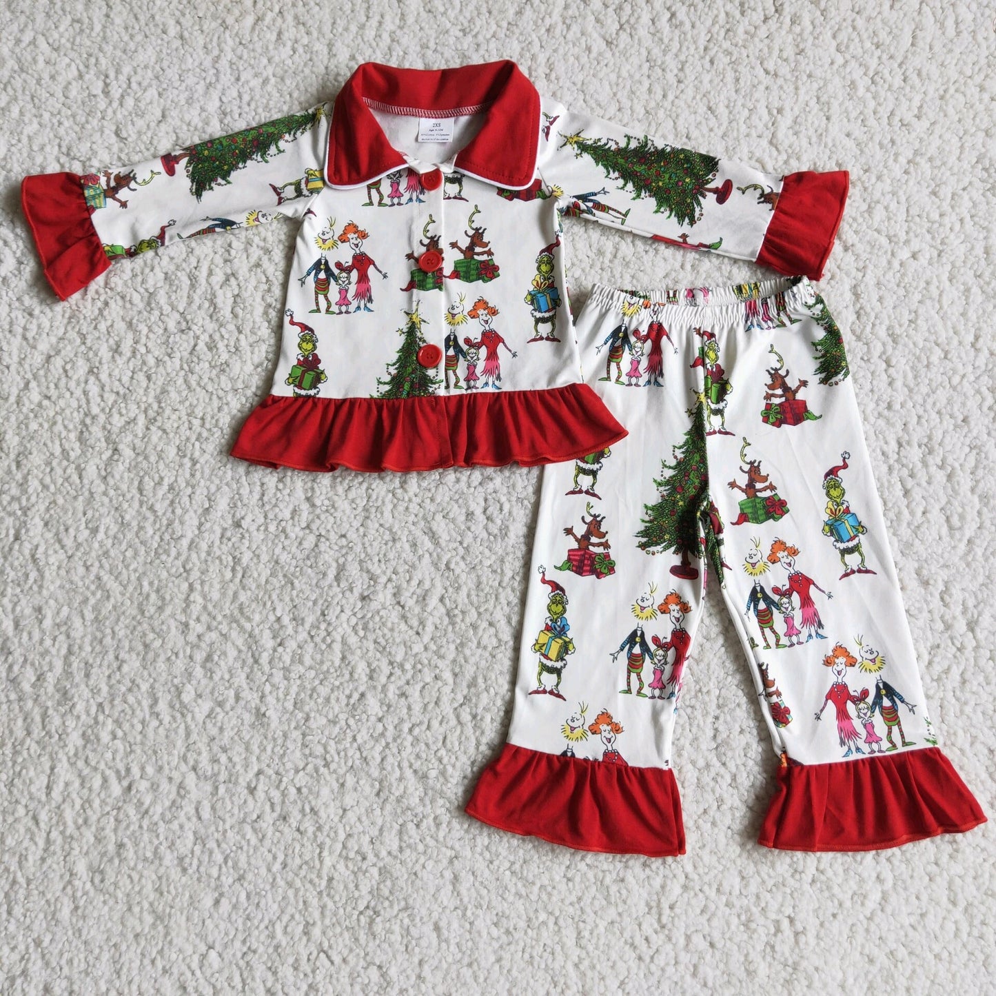 Christmas girl pajamas outfit