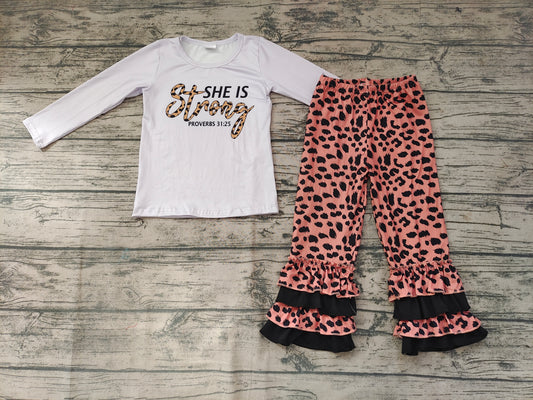 She is strong T-shirt bell bottoms set-preorder