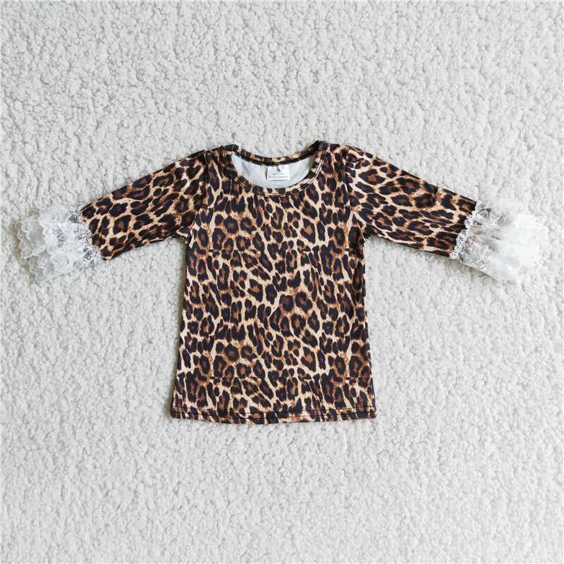 Leopard ruffle top