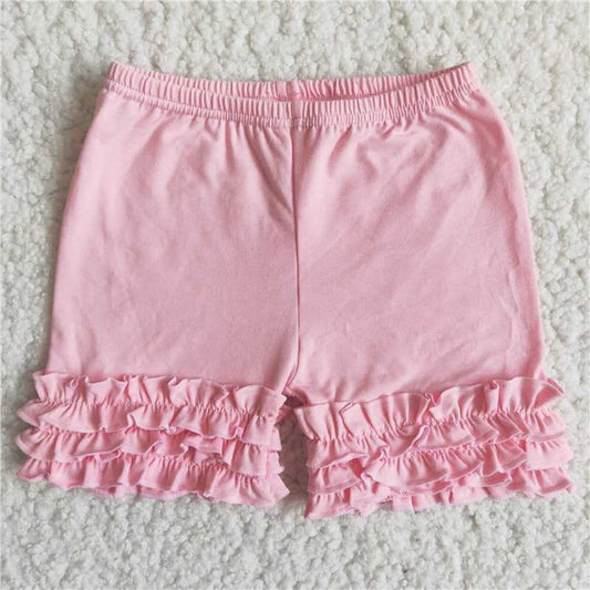 Pink ruffle shorts