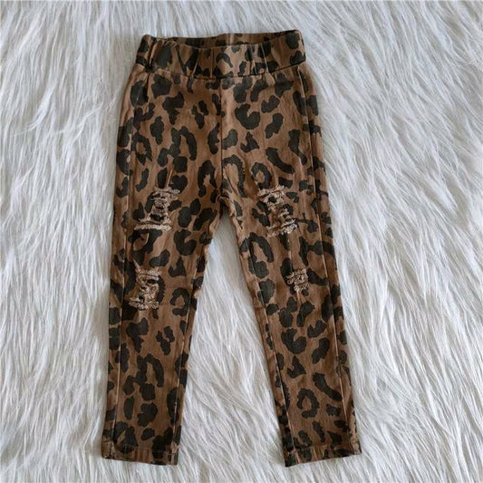 leopard Denim pants jeans