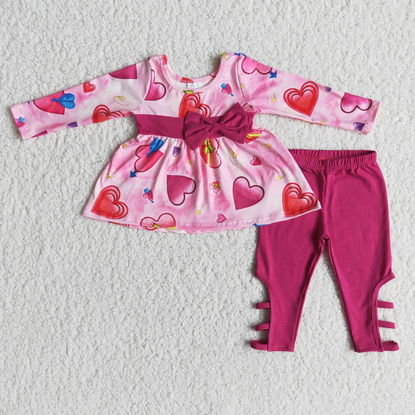 6 A27-15 baby girl clothes heart valentines day outfits-promotion 2023.12.16